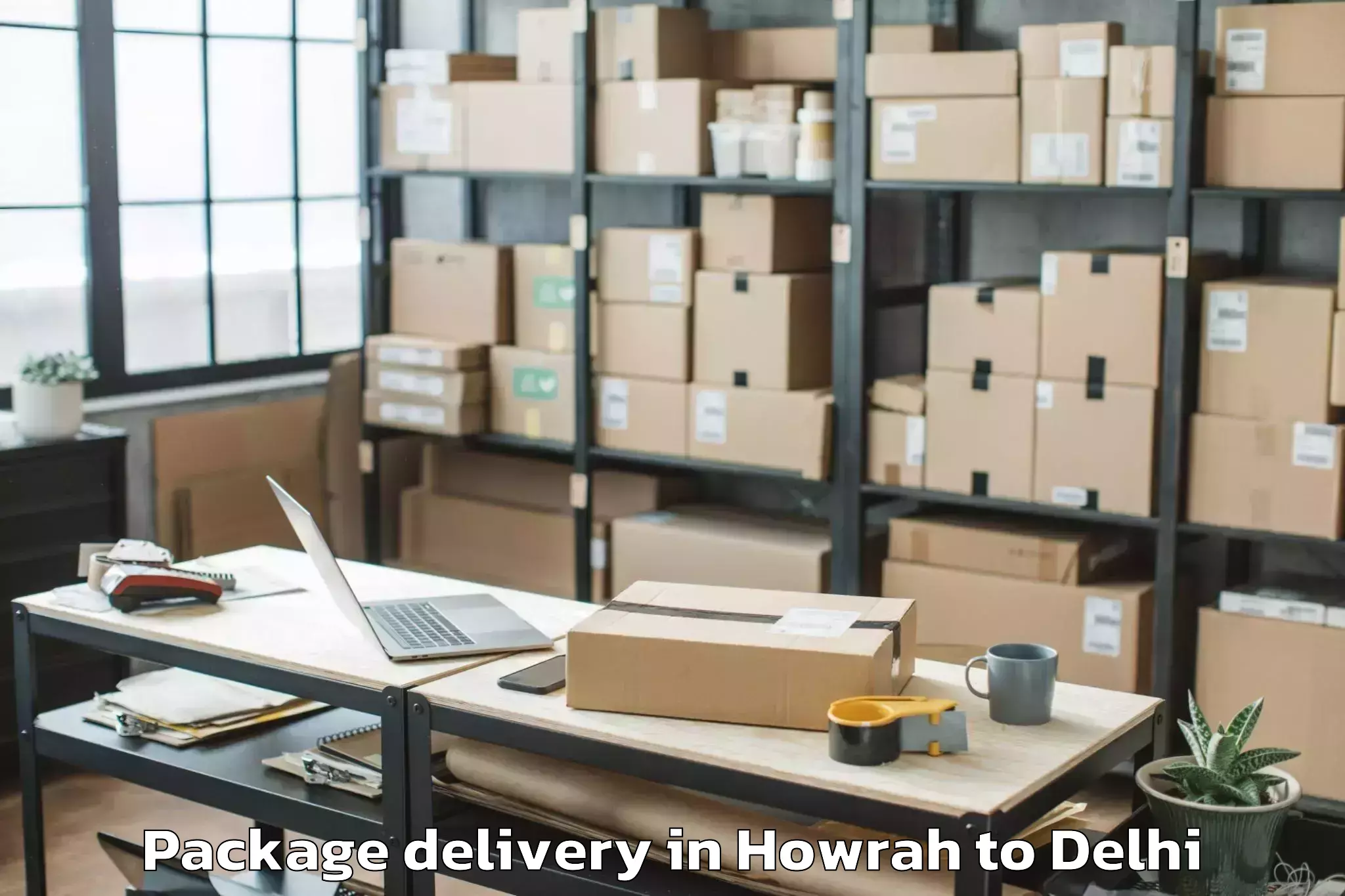 Hassle-Free Howrah to Flatted Factory Complex Okhla Package Delivery